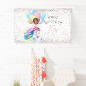 Einhorn-Geburtstagsbanner Banner (Insitu)