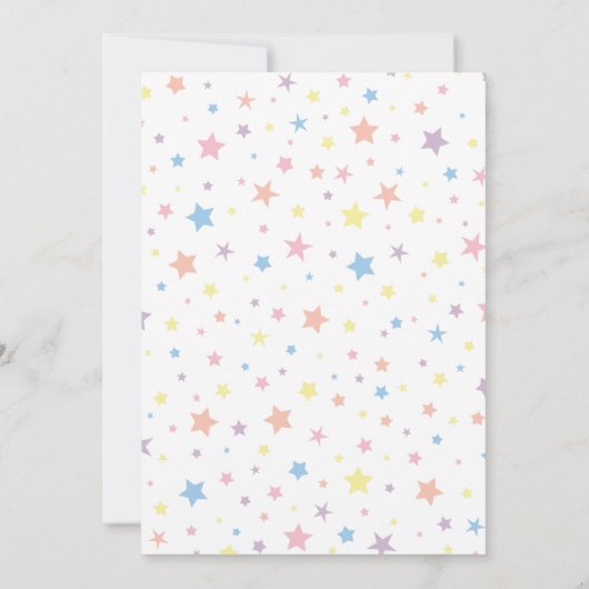 Einhorn-Geburtstagsfeier Einladung (Rückseite)