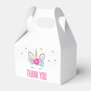 Einhorn-Geburtstagsfeier-Geschenkbox mit Regenboge Geschenkschachtel