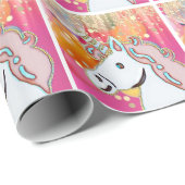 Einhorn Geburtstagsfeier Geschenkpapier (Rolleneckpunkt)