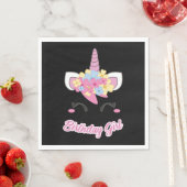 Einhorn Geburtstagsmädchen Serviette (Beispiel)
