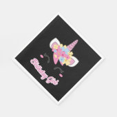 Einhorn Geburtstagsmädchen Serviette (Ecke)