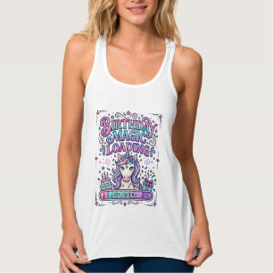Einhorn Geburtstagsmagie Laden Farbiger Marktplatz Tank Top