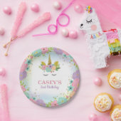 Einhorn-Geburtstagsparteienpapierplatte Pappteller (Party)