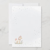 Einhorn Geburtstagsparty Einladung Magischen Tag (Rückseite)