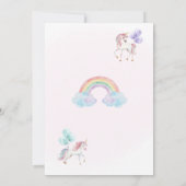 Einhorn Geburtstagsparty Einladung Magischen Tag (Rückseite)