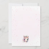 Einhorn Geburtstagsparty Einladung Magischen Tag (Rückseite)