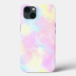Einhorn-Gefärbte Krawatte-Farbige erste Monogramm iPhone 13 Hülle