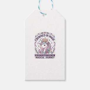 Einhorn gekrönt in magischer fetter Typografie Gra Geschenkanhänger