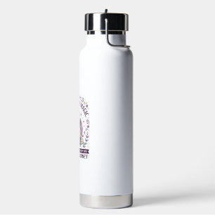 Einhorn gekrönt in magischer fetter Typografie Gra Trinkflasche