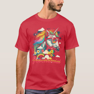Einhorn-Geochemikerin mit Regenbogen T-Shirt