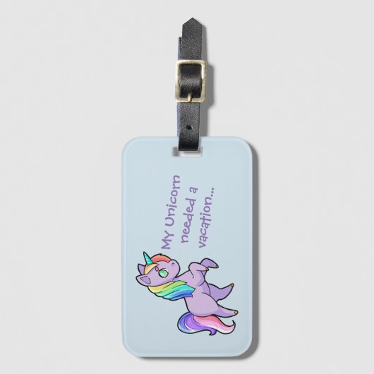 Einhorn-Gepäckanhänger Gepäckanhänger (Vorderseite Vertikal)