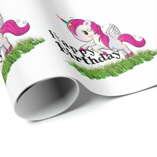 Einhorn Geschenkpapier (Rolleneckpunkt)