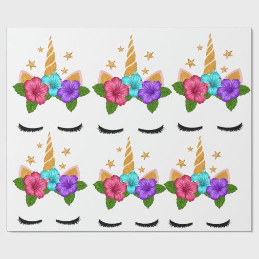 Einhorn Geschenkpapier (Flach)