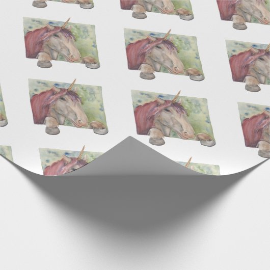 Einhorn Geschenkpapier (Ecke)