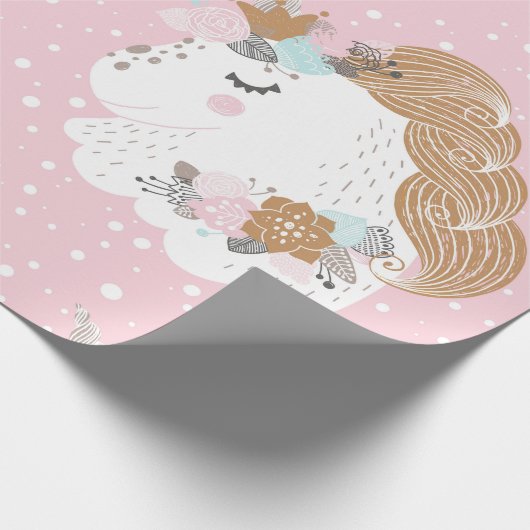 Einhorn-Geschenkpapier Geschenkpapier (Ecke)