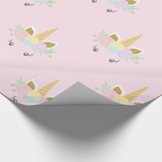 Einhorn-Geschenkverpackungspapier Geschenkpapier (Ecke)