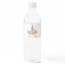 Einhorn-Gesicht Einhorn-Wasserflaschen-Etiketten