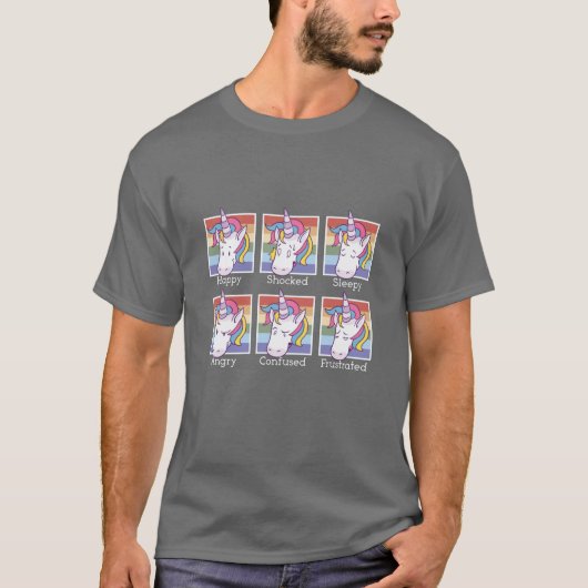 Einhorn-Gesichter T-Shirt (Vorderseite)