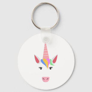 Einhorn-Gesichtsaugen Halloween-Kostüm mit Haar Schlüsselanhänger