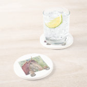 Einhorn Getränkeuntersetzer (Seite)