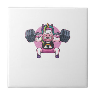 Einhorn-Gewichtheben-Kniebeugen-Fitness-Workout-Gy Fliese