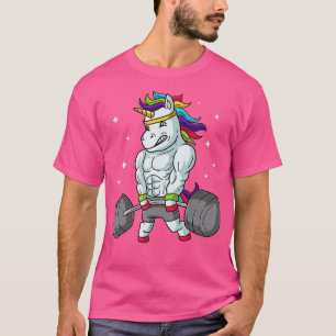 Einhorn Gewichtheben Lustiger Deadlift Geschenk T-Shirt