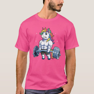 Einhorn Gewichtheber-Shirt Fitness Gym Deadlift R T-Shirt