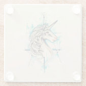 Einhorn Glasuntersetzer (Rückseite)