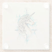 Einhorn Glasuntersetzer (Rückseite)