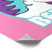 Einhorn "GLAUBEN!" Poster (Ecke)