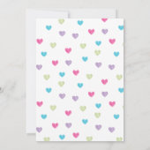 Einhorn Glitter Mädchen Geburtstag Einladung (Rückseite)