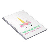 Einhorn Glitzer Sie waren Geboren, magische Dinge Notizblock (Rechte Seite)