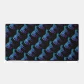 Einhorn Glitzern Aqua Blue Obre Schwarz Schreibtischunterlage (Vorderseite)