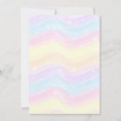 Einhorn-Glitzern und Balloons Einladung zum Geburt (Rückseite)