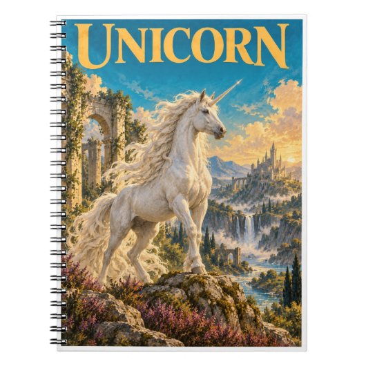 Einhorn, Gothic Fantasy Monster Notizblock (Vorderseite)