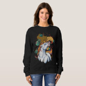Einhorn greift Zombie an Horror Cool Gothic Sweatshirt (Vorne ganz)