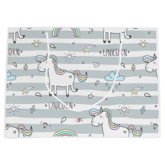 Einhorn Große Geschenktüte (Vorderseite)