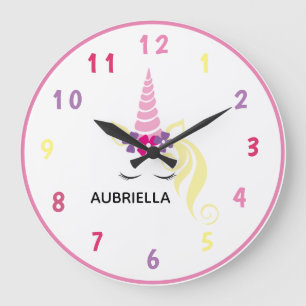 Einhorn Große Wanduhr
