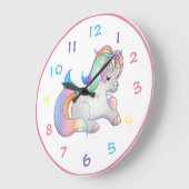 Einhorn Große Wanduhr (Winkel)