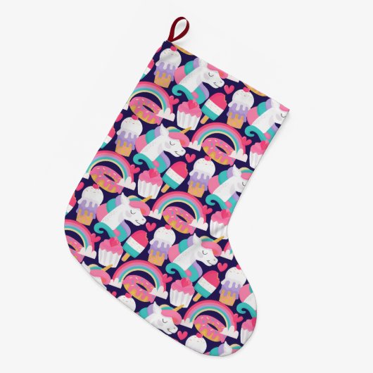 Einhorn Großer Weihnachtsstrumpf (Vorderansicht (hängend))