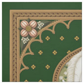 Einhorn-grünes Mittelalter 1/4 yd Panel Stoff (Muster)