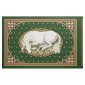 Einhorn-grünes Mittelalter 1/4 yd Panel Stoff (Fat Quarter (45,7 x 55,9 cm))