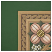 Einhorn-grünes mittelalterliches 1-Yd-Panel Stoff (Muster)