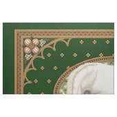 Einhorn-grünes mittelalterliches 1-Yd-Panel Stoff (Fat Quarter (45,7 x 55,9 cm))