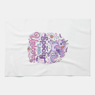 Einhorn Gruseliges Kleines Einhorn Retro-Stil-Shir Geschirrtuch