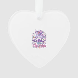 Einhorn Gruseliges Kleines Einhorn Retro-Stil-Shir Ornament