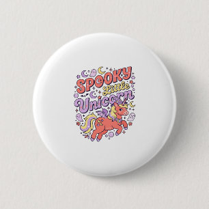Einhorn Gruseliges Kleines Einhorn Whimsical Weiß  Button