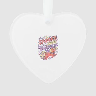 Einhorn Gruseliges kleines Einhorn Whimsical Weiße Ornament