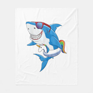 Einhorn-Hai-Poolparty-Shirt Kinder Mädchen Jungen Fleecedecke